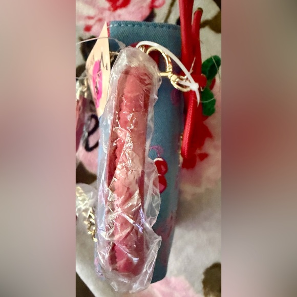 Luv Betsey by Betsey Johnson Denim Cherry Bow Crossbody / Handbag NWT - Picture 6 of 12